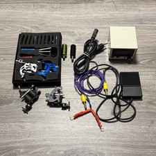 Tattoo Machine Lot Untested Power Supply 4 Coil Machines Pedals Parts Handles