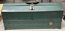 Vintage Waterloo Tombstone Tool Chest 9” X 8 3/4” X 19” Iowa Made in USA