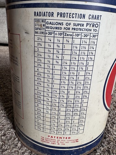 Vintage Super PYRO Antifreeze Oil Can - Picture 3 of 5