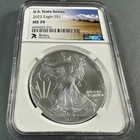 2022 Silver Eagle NGC MS70, U.S. States Series - IOWA (89920)