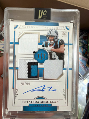 Panini National Treasures Tetairoa McMillan Rookie RPA Patch Auto /99 #110