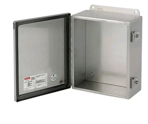 *(NUEVO) 316SS Nvent HOFFMAN A606CHNFSS6 6X6X4 316 Acero Inoxidable NEMA 4X A606 Foto 2 de 4