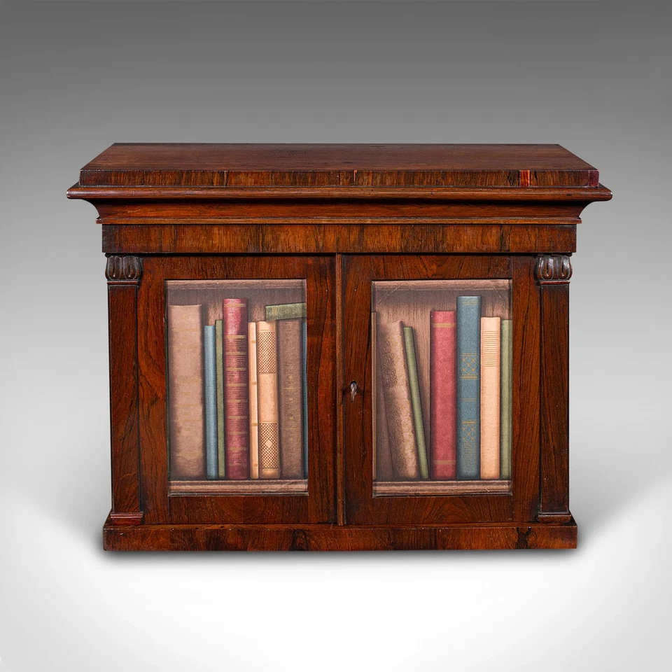 Antique Bachelor's Book Cabinet, English, Tabletop Repository, William IV, 1835 - Image 3 of 4