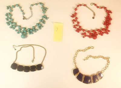 Lot of 4 necklaces, Talbots or similar, bib or choker, excellent condition #7