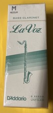 La Voz Bass Clarinet Reeds, Strength Medium, 5 Pack