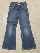 Oshkosh B'Gosh Girls Bootcut Jeans Blue Denim Adjustable Waist Size 7