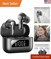 Tozo ANC Earbuds with 6-Mic Clear Calls and 68-Hour Playtime - Waterproof