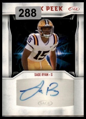 Sage Ryan 2024 SAGE HIT #SPA-JJ Sneak Peek Autographs LSU Tigers
