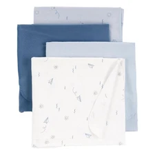 Baby 4-Pack Receiving Blankets Blue