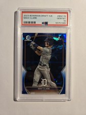 2023 Bowman Chrome Draft Sapphire Edition Max Clark #BDC-76 Tigers 🔥 PSA 10