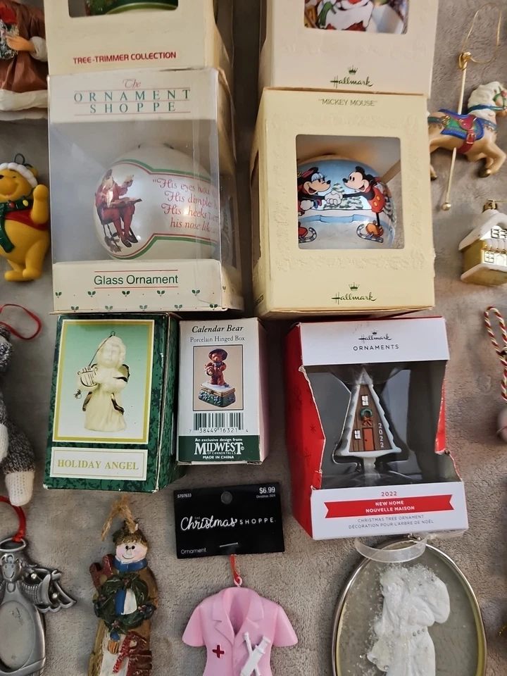 Лот из 32 коллекционных рождественских украшений Disney, винтаж, бумажная маша - Изображение 4 из 4