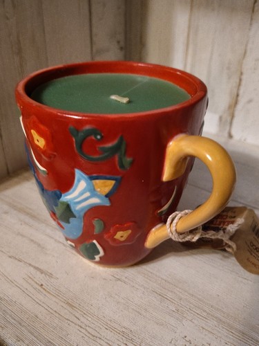 Taza de café Jim Shore Heartwood Creek 2004 y vela de cereza pájaros azules etiquetas nuevas - Imagen 5 de 12