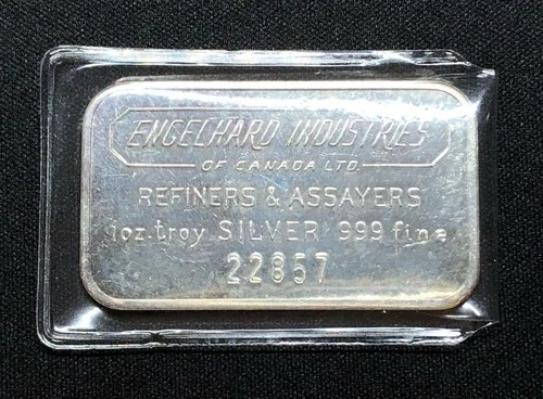 Vintage Engelhard Industries of Canada 1oz Silver Bar