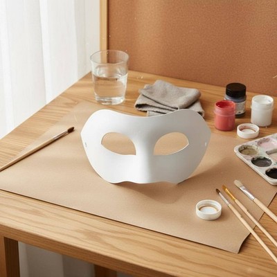 Papier Zellstoff Maske leicht weiß Zellstoff Basteln Maske für Schulprojekte