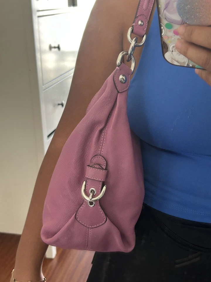 Y2K COACH 14304 Madison Hailey Purple Pink Leather Hobo Shoulder Bag No Hang Tag - Image 3 of 4