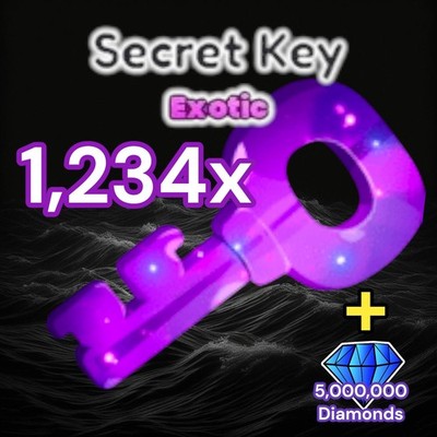1,234x Secret Keys + 5 Million Diamonds. PS99. Same Day
