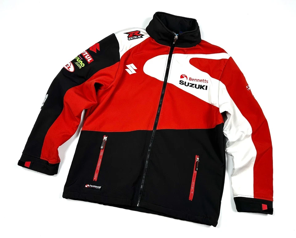 Chaqueta Softshell Negra Patrocinada por Carreras con Logotipo SUZUKI Equipo De Colección Para Hombre Talla XL Foto 3 de 4