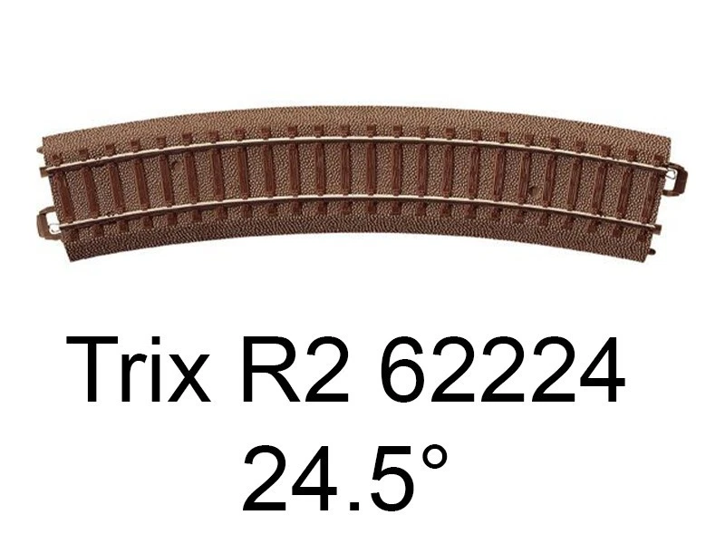 TRIX Rail courbe voie C rayon R1 24,3 degrés HO - Trix 62224 - Photo 1/1