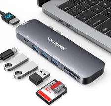 Vilcome USB C Adapter for MacBook ProAir M1 M2 M3 2023 2022 2021 2020 2019, 7-in