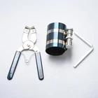Non-slip Piston Ring Compressor Tool Set with Pliers & Wrench for Engine Rebuild