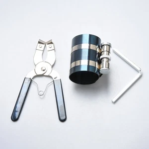 Ensemble d'outils de compresseur à anneau à piston non glissant avec pinces & Clé pour la reconstruction du moteur