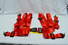 Nwop New Sabelt 4 Point Quick Release Bolt-on Racing Seat Belt Harness Red 2in Nwop New Sabelt 4 Point Quick Release Bolt-on Racing Seat Belt Harness Red 2in