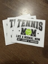 3 pk Tennis Mom with Tennis  Sports Oval Magnet Decal
