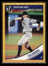 2018 Donruss Jonathan Gray #107 Gold Press Proof 40/99