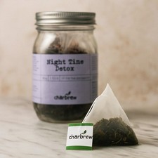 Wellness Mason Jar Tea 16 Biodegradable Pyramid Tea Bags by Charbrew