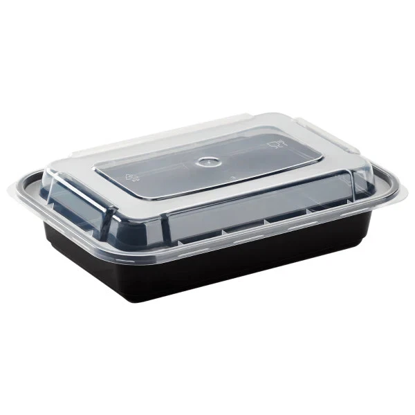 (150 Sets) 24oz Rectangular Microwaveable Black Food Containers with Clear lids
Opens in a new windo
