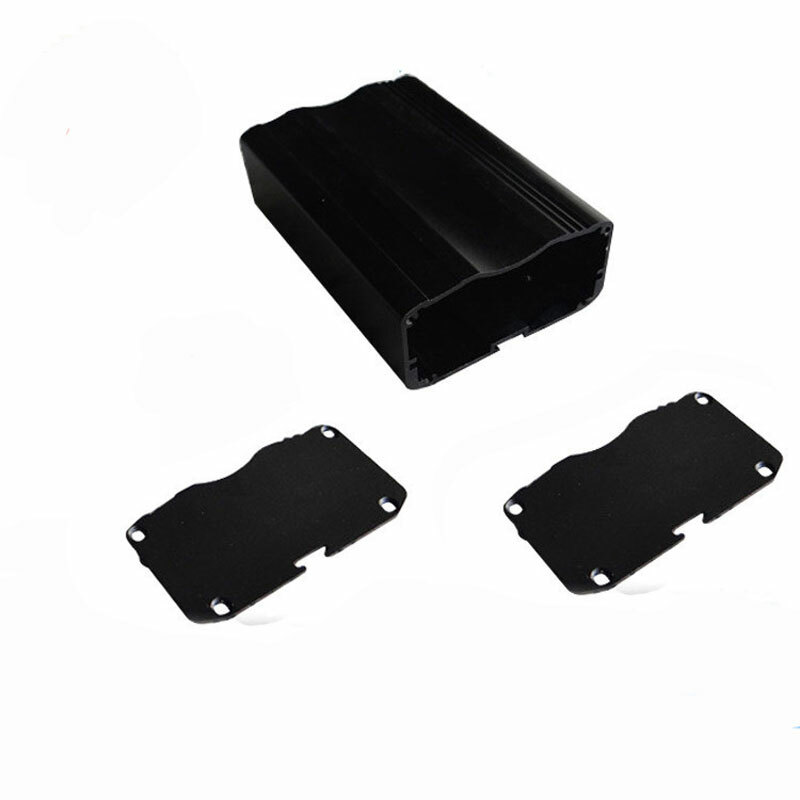 Aluminiumgehäuse Schwarz - 100x105x55 Mm - Ideal Für Elektronikprojekte & Netzteil