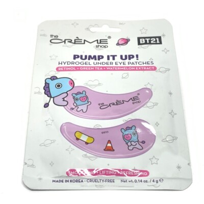 The Crème Shop PUMP IT UP! Hydrogel Under Eye Patches RETINOL+GREEN TEA BT21