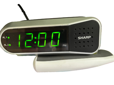 Sharp SPC100 Digital Alarm Clock, Electric with Battery Backup