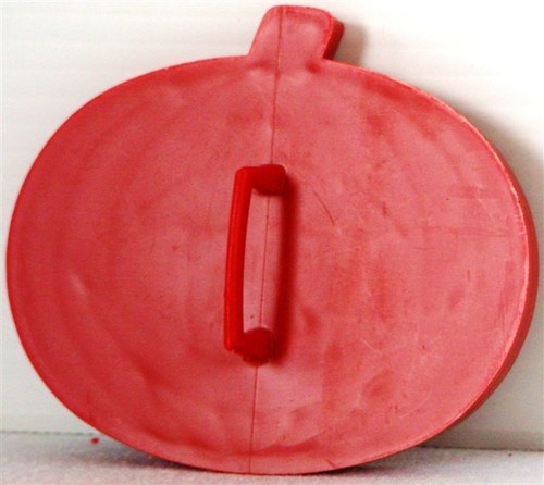 RED Tupperware JACK-O-LANTERN Cookie Cutter IMPRESSION Handled Plastic HALLOWEEN - Picture 2 of 2