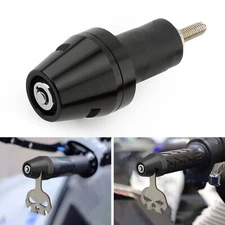 CNC Motorcycle Handlebar Grip End Bar Helmet Lock For Harley Dyna Honda Suzuki 