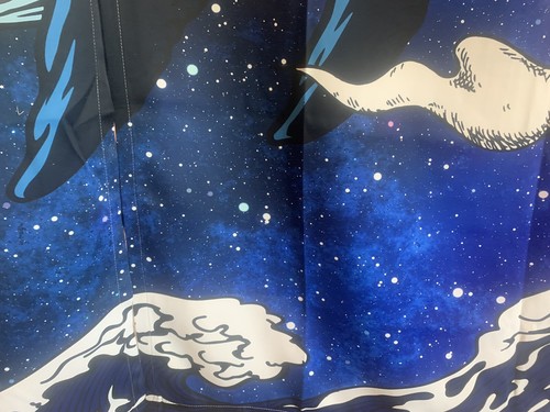 Astronaut Whale Ocean Outer Space Kids Blackout Curtains-2 Panel Set 108x64” - 第 9/11 張圖片