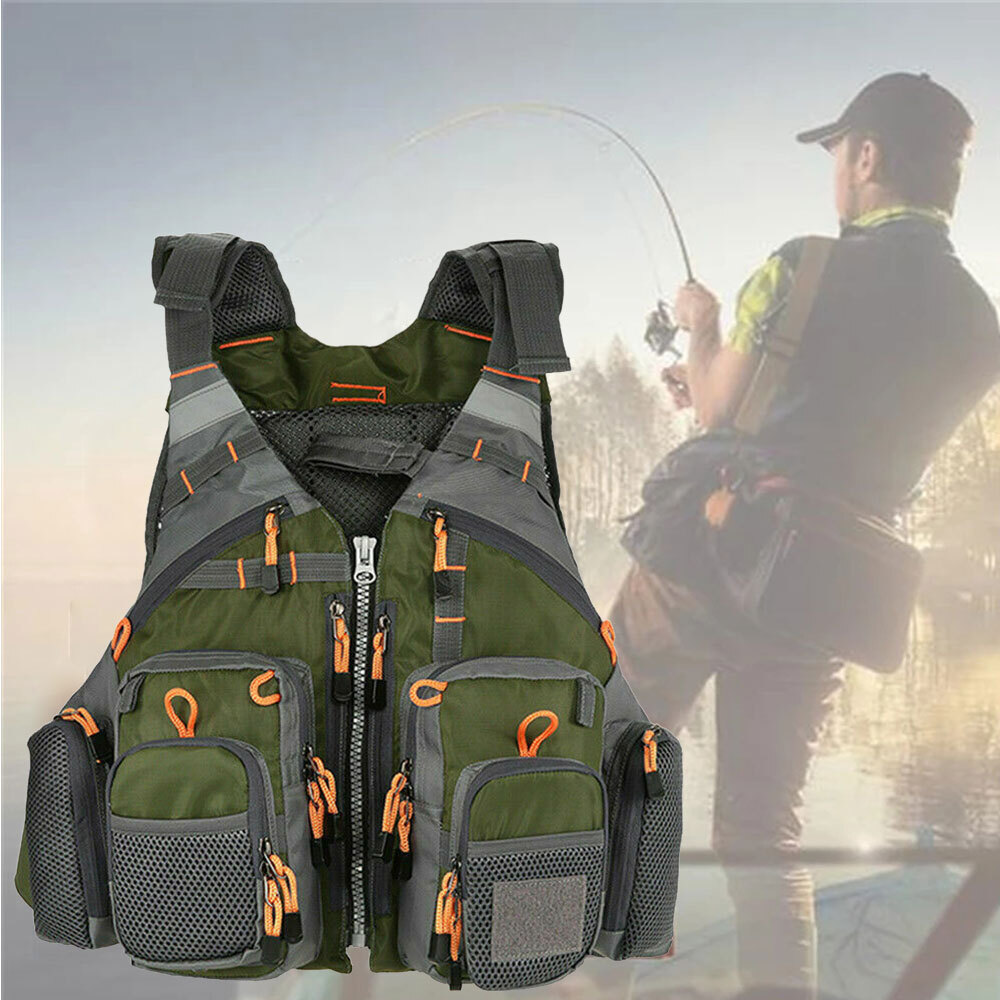 Fly Fishing Vest Quick Dry Adjustable Multipocket Lifejacket