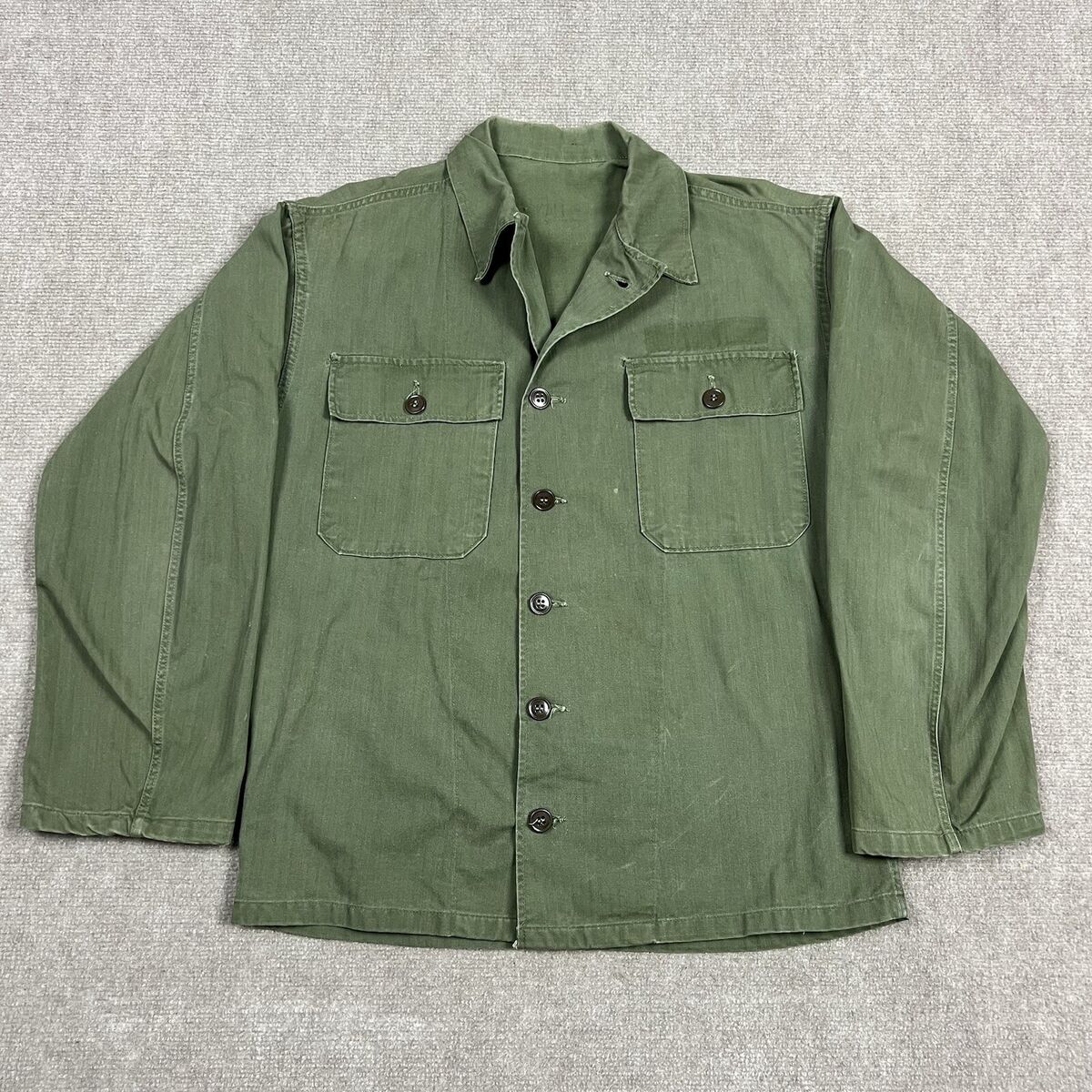 Vintage 50s US Military HBT Utility Jacket Men Small Army Vintage 50s US Military HBT Utility Jacket Men Small Army
