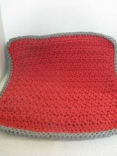 Crocheted Kitchen Hot Pads (Red and Gray) ~ Handmade ~ **Gift Idea