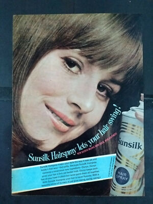 Sunsilk Haarspray - 60er Jahre Zeitschriftenanzeige #B4915