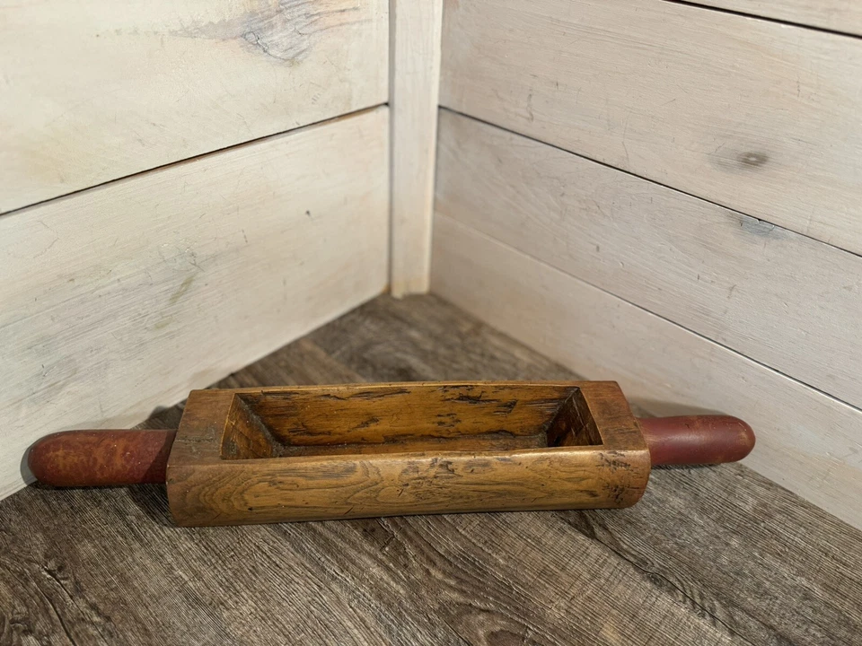 Treenware Rolling Pin Planter 22" Long 4" Wide Salem Collection Reproduction EUC - Image 3 of 4