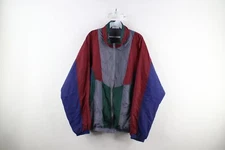 Vintage 90s Streetwear Mens XL Distressed Color Block Lined Windbreaker Jacket