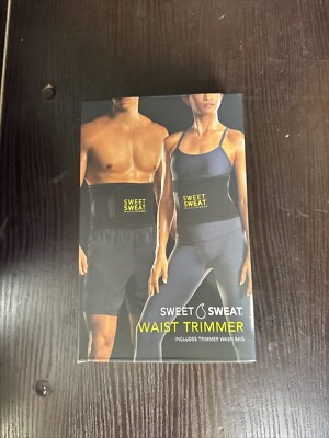 Sweet Sweat Waist Trimmer Band (Women Men) Trainer Belt Black