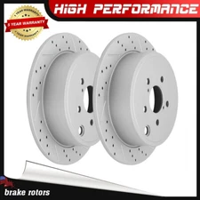 Rear Drilled Disc Brake Rotors for 2009 - 2013 Subaru Forester Impreza Legacy