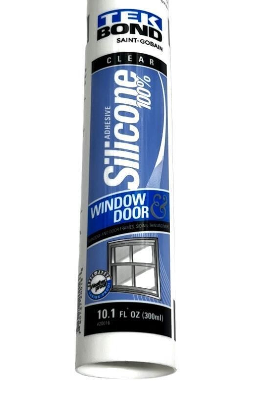 Tek Bond Clear 100 Silicone Caulk Adhesive Window & Door 10.1 OZ (12