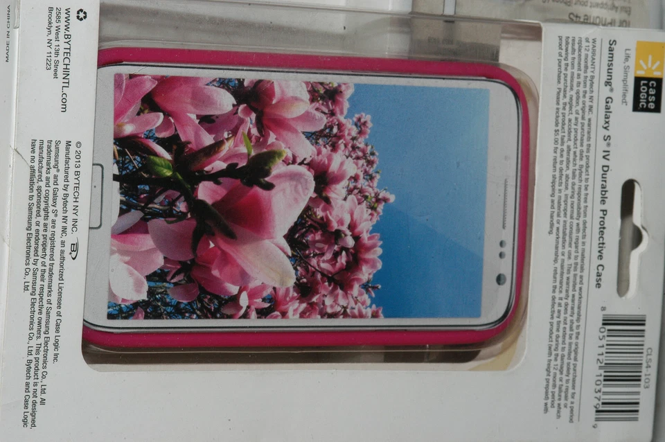 CASE LOGIC DURABLE PROTECTIVE CASE FOR SAMSUNG GALAXY S4 TEAL AND PINK - Image 2 of 2