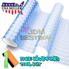 12"X84" Cateye Style Light Blue Tint Headlight Taillight Fog Light Vinyl Film