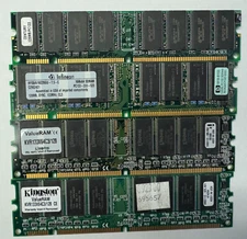 128MB PC133 168 pin SDRAM DIMM Non-ECC Unbuffered 3.3v SPD Desktop Memory RAM
