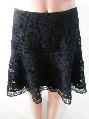 Alexis Black Floral Lace Skirt Size XS - Main Image