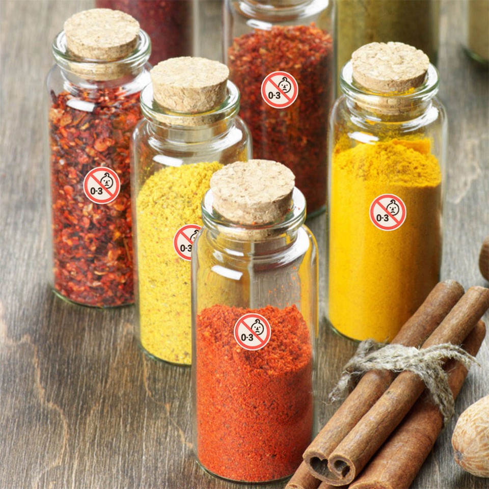 500pcs SelfAdhesive Warning Decals for Toys and Food Baby Prohibited